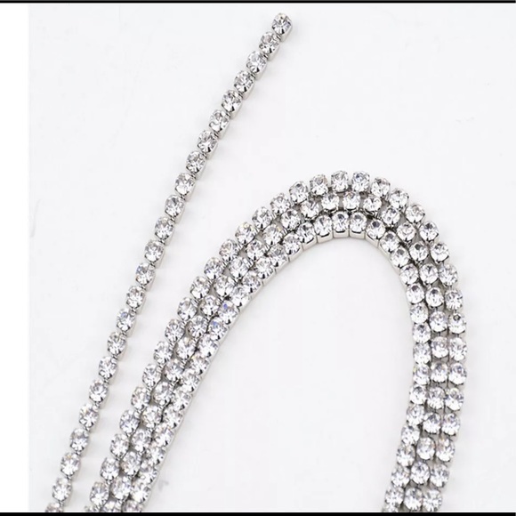 BLING wrap diamond cz sparkly chain necklace - Picture 7 of 8